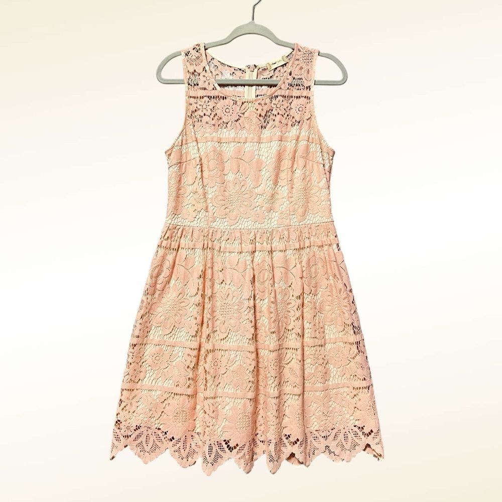 Altar'd State Pink Lace Dress Size Large Sleeveless Romantic Girlhood Coquette